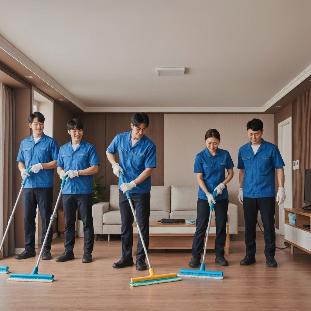 전문 청소 진행